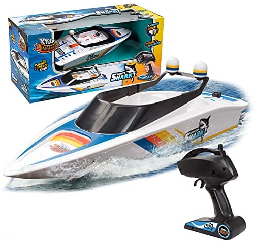 Xtrem Raiders - White Shark | Barco Teledirigido Niños | Lancha Teledirigida Niños | Barco RC | Barcos Teledirigido Piscina | Barcos Teledirigidos | Lancha RC | Barc Juguete Piscina