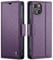 QLTYPRI Wallet Case for iPhone 13/iPhone 14, Premium PU Leather Magnetic Flip Folio Case with [RFID Blocking] Credit Card Slots Kickstand Shockproof Protective Phone Case Cover for iPhone 14/13–Purple
