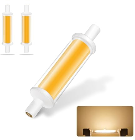 R7s LED 78mm Lampe, Warm white 2700K, Dimmbar Birnen, 2023 Neuestes Design, 4.2W R7S LED Äquivalent 40W Halogen Leuchtmittel, AC 220V 470lm