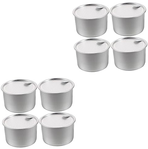 Beavorty 8pcs Aluminum Seal Can Metal Empty Storage Jars for Food Preservation Can Lids for Cat Food Dog Storage