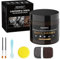 SEISSO Leder Reparatur Set, 200g Lederreparatur Creme, Lederbalsam, Leder-Restaurator, Lederkratzer Reparatur für Gürtel, Schuhe, Autositze, Sofas, Lederpflegebalsam, Mittelbraun