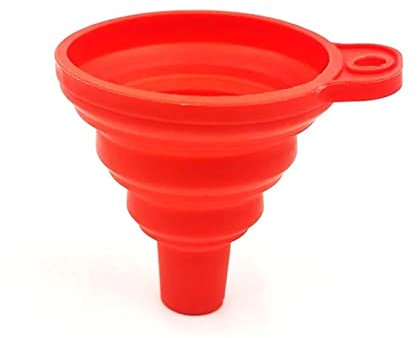 TREGOO Trichter Silicone Funnel Collapsible Foldable Funnel Oil Strainer Kitchen Filter Colander Wide Throat Funnel for Cans