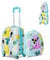 SOARS Kinderkoffer & Rucksack, Kindertrolley mit Rollen & verstellbarem Griff, Koffer Set, Kindergepäck, Reisekoffer Kinder Jungen & Mädchen, für Spielzeug, Kleidung (Flamingo, 12+16)