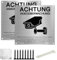 2Stk Schild Videoüberwachung,Achtung Videoüberwachung Schild,15x15cm Aluminium mit DSGVO Hinweis,mit Selbstklebend 4 Bohrlöcher,8 Schrauben,8 Kabelbinder,für Überwachungskamera Oder Kamera Attrappe
