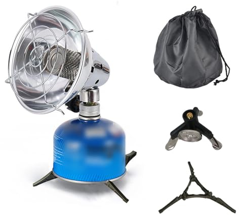 Lixada Calentador de Gas portátil para Tienda de campaña, miniestufa de Doble Quemador, Calentador infrarrojo para Invierno, Senderismo, mochilero, Pesca