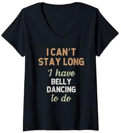 Lustiger Bauchtanz Hobby Job für Männer und Frauen T-Shirt mit V-Ausschnitt