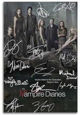 NIRWA Filmposter The Vampire Diaries, 80er-Jahre-Stil, klassische Vintage-Drucke, Wandkunst, Bilder, Geschenk, Dekoration, Heimkino, 40 x 60 cm, ungerahmter Stil