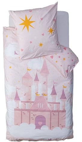 Atmosphera - Parure de lit château 140x200cm Rose
