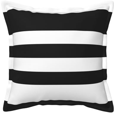 Streifen Schwarz Weiß Druck Leder Kissenbezug Quadratisch Schlafzimmer Wohnzimmer Kissenbezüge Für Couch Bett Sofa