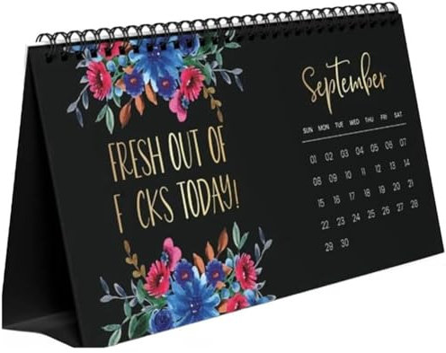 Tischkalender 2024 Kalender für müde Frauen - It 2024 Kalender Sweary Kalender Planer Ein einfach zu bedienender