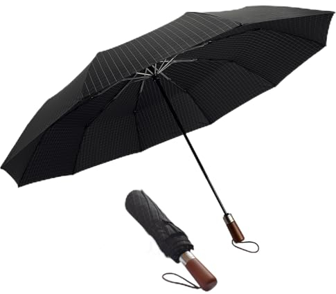 AMVUZ Regenschirm Groß Sturmfest 2 personen Reise Winddichte Taschenschirm Auf-Zu-Automatik Schirm