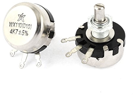 Zubehör für Widerstände 2 Stück Variable Widerstände Rotary Taper Carbon Potentiometer 4,7 K Ohm 2 W Potentiometer WX110 010