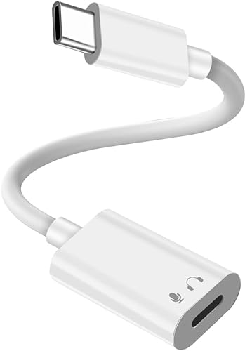 HOVCEH Adapter Lightning auf USB C für 15 Pro Max Plus iPad 10, USB C Lightning Adapter, USB C auf 3 mm Kopfhörer-Adapter, Typ C Aux Adapter zu Kopfhörer Audio für Alle Type C Geräte