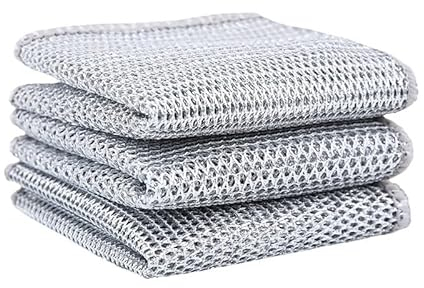 MEIION Shiny Wipes Shiny Wire Anti-Kratz Reinigungstuch Vielseitiges Metalldraht-Tuch – Wiederverwendbar & Kratzfrei, für Trocken- und Nassreinigung in der Küche