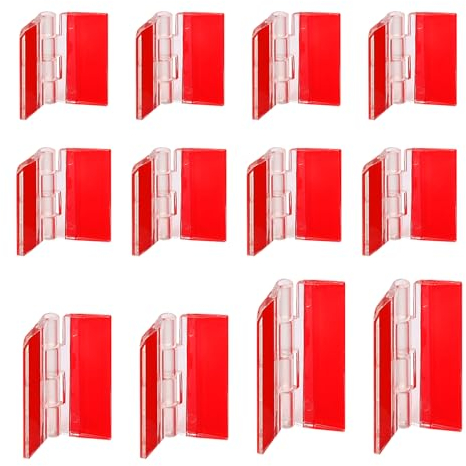 12 Stück Kunststoff Scharniere Klappbar Klein Selbst klebend Klare Acryl Scharniere Transparent Kontinuierlich Klapp Scharnier Werkzeuge für Schrank schublade Möbel DIY Display Stand