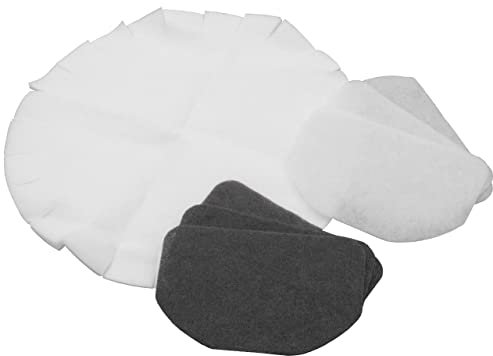 vhbw 6X Papierfilter, 3X Aktivkohlefilter, 3X Fettfilter Ersatz für DeLonghi 5525102200 für Fritteuse - 12-TLG. Filter-Set