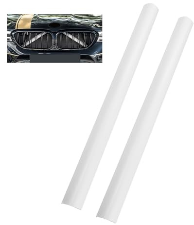 KUNIO 2PCS Frontgrill Streifen Passt für BMW Streifen für Kühlergrill F30 F31 F32 F33 F34 F35 F36 F20 F21 F22 F23 F24 F44 F40 G29 Frontgrill Einsatz Streifen Kühlergrill Zierleiste Zubehör Weiß