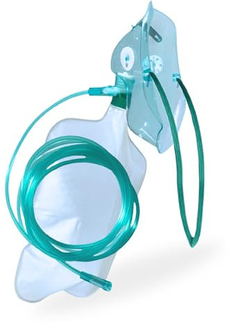 STAYPROTECH Masque à oxygène à haute concentration avec sac de réservoir et tube de 2,1 m – Masque à oxygène pour adulte qui nécessite une oxygénothérapie efficace.