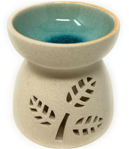 TRINTURA Keramik Duftlampe für ätherische Öle und Duftwachs | Hochwertiger Aroma Diffuser Öl | Ideal für Duftwachs & Duftöl | Elegantes Stövchen Duftöl