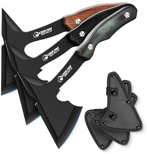 Dream Reach 3PCS Axt Beil Set Outdoor Survival Camping Wikinger Axt für Garten Männer Geschenke