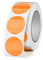 FINDAT Orange 1 Runde Thermo-Etiketten Rollen Selbstklebende Drucker-Etiketten Kreis Vinyl Wasserdicht Klebepunkte Aufkleber für Büro Logo Design QR Versand 500 Stück