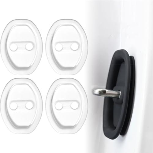 QWEERASS 4PCS Car Door Lock Cover, for Renault Scénic II III IV Door Latch Cover Protective Covers Rust Cover Door Lock Styling Accessories,B