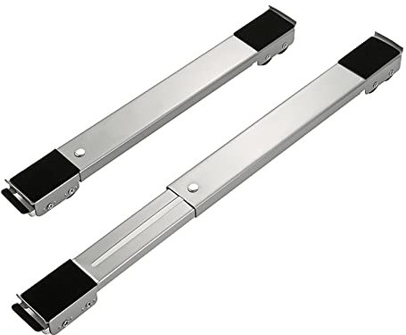 Base ajustable multifuncional con 24 ruedas para lavadoras, frigoríficos, secadoras y lavavajillas, color plateado