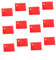 Lot De 50 Mini Drapeaux Chinois Portables Décorations Pour Sports De Plein Air
