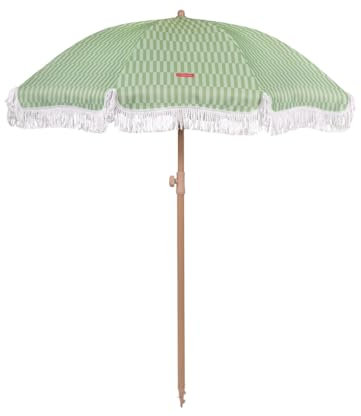 Flamingueo Grand Parasol, Plage, Piscine, Jardin Extérieur, Hauteur et Orientation Réglables, Protection UPF 50+, Polyester, Sac de Transport, 210 x 180 cm