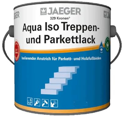 Jaeger Kronen® Aqua Iso Treppen- und Parkettlack 329 isolierender Anstrich, weiss (2,5 Liter, 2.5, Liter)