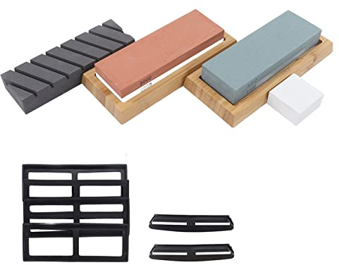 12Pcs Sharpening Stone 400/1000 3000/8000 Grits Sharpener Set Kit Easy Sharpening Blade Kitchen Scissors Chisels Axes Whetstone