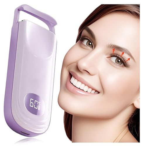 Beheizte Wimpernzange, 3s-Aufwärmzeit Elektrische Wimpernzange Beheizbar mit 35mm Großzangenkopf, 4 Stufen Bis 75°C und NTC Konstanttemperatur für 24-Stunden-Halt Bei Allen Wimperntypen