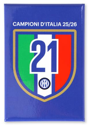 Inter - Magnete Stampato Fondo Blu 21° Scudetto Campioni d'Italia 25/26