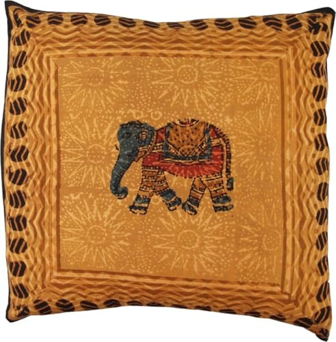 Kissenbezug Blockdruck, Dekokissen Bezug, Ethno, Muster 21, 40*40 cm | 100 % Baumwolle, traditioneller Blockdruck, Knopfverschluss aus Kokosholz, ideal für Dekoration und Komfort.
