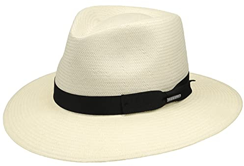 Stetson Tokeen Toyo Traveller Hut - Strohhut Herren - Herrenhut aus 100% Toyostroh - Travellerhut Frühjahr/Sommer - Sonnenhut Natur XXL (62-63 cm)