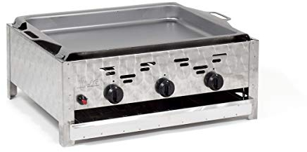 LAG Gasbräter 11kW 3-flammiger Edelstahl-Brenner mit Stahlpfanne Gasgrill Gastrobräter Profigrill Verein