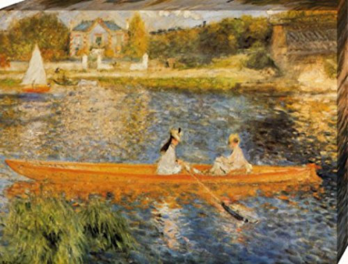 1art1 Pierre Auguste Renoir Poster Die Seine Bei Asnières, 1879 Bilder Leinwand-Bild Auf Keilrahmen | XXL-Wandbild Poster Kunstdruck Als Leinwandbild 80x60 cm