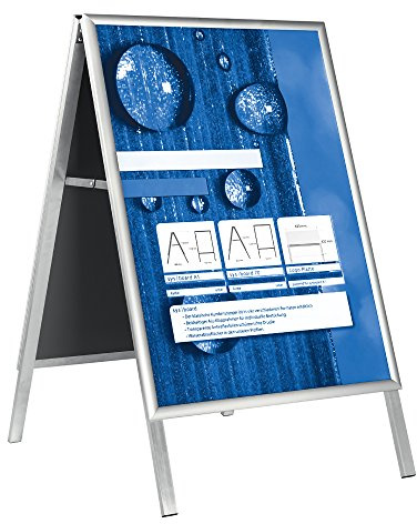 DISPLAY SALES Kundenstopper/Plakataufsteller 50 cm x 70 cm (DIN B2) aus Aluminium fertig montiert inkl. 2 Antireflexschutzfolien