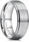 King Will Basic Men's Tungsten Carbide Ring 8mm Polished Beveled Edge Matte Brushed Finish Center Wedding Band 14