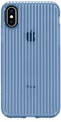 Incase Guard Protective Cover Schutzhülle für Apple iPhone X - transparent (blau) [Robuste TENSAERLITE®-Technologie I Strukturierte Oberfläche I Fashion-Design] - INPH190380-PBL