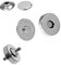 10 Magnet-Knöpfe Magnet-Verschlüsse Taschenverschluss Nähen Basteln Kleidung Tasche Alben, Farbe:silber, Größe:18mm