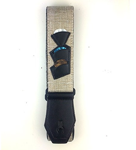 RockYou Cream Guitar Strap with 3 Plectrum Holders S2563