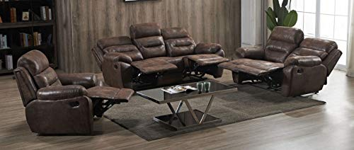 Mapo Möbel Voll-Leder Sofagarnitur Fernsehsofas Relaxsofas 5131-3+2+1-VF03