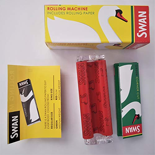 Swan Zigarettenrollmaschine in normaler Größe + grünes Zigarettenpapier in normaler Größe 250 g