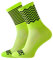 SUPPORT Chaussettes de cyclisme pour hommes, accessoires cyclistes à motifs amusants pour la randonnée, la marche, le vélo, Zig Zag Lime 36-38