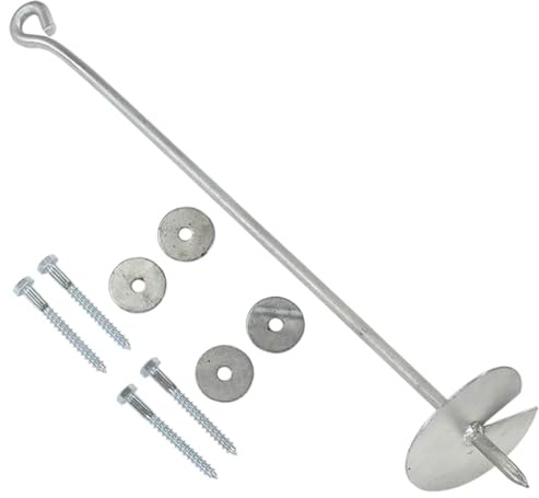 vidaXL 6X Erdanker Spielturm Zubehör Befestigung Schaukelanker Bodenanker Schaukel Anker Grundanker Zeltanker Baumanker 10×60cm Verzinktes Metall