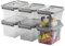 Gitany Plastic Containers Set of 6, Clear Storage Boxes with Lids