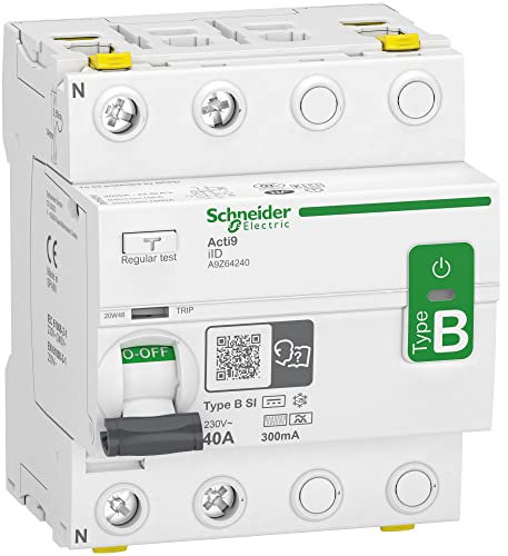 Schneider Electric - Acti9 iID - interrupteur différentiel - 2P - 40A - 300mA - type B - SI - 400V - A9Z64240
