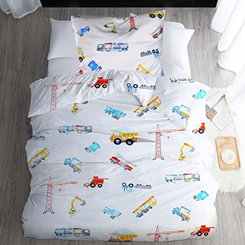 Kinderbettwäsche 135x200 Baumwolle Bettwäsche für Kinder Mädchen Junge mit Reißverschluss135x200cm+80x80cm 2tlg