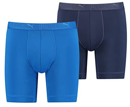 PUMA Herren Sport Microfibre Boxershorts, Blue Combo, L EU